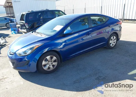 2016 Hyundai Elantra Se z USA, uszkodzony, nr VIN 5NPDH4AEXGH706997